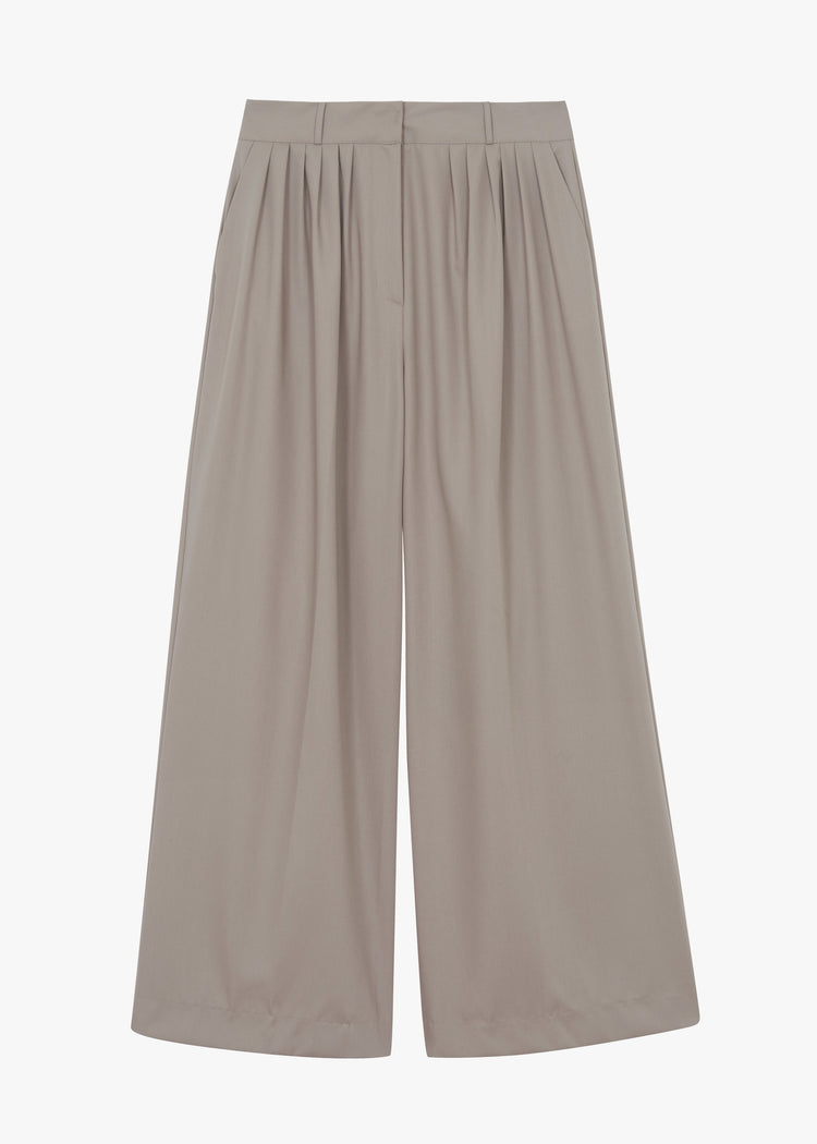 Catalina Pleated Trousers - Grey