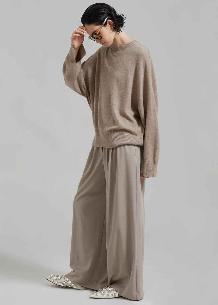 Catalina Pleated Trousers - Grey