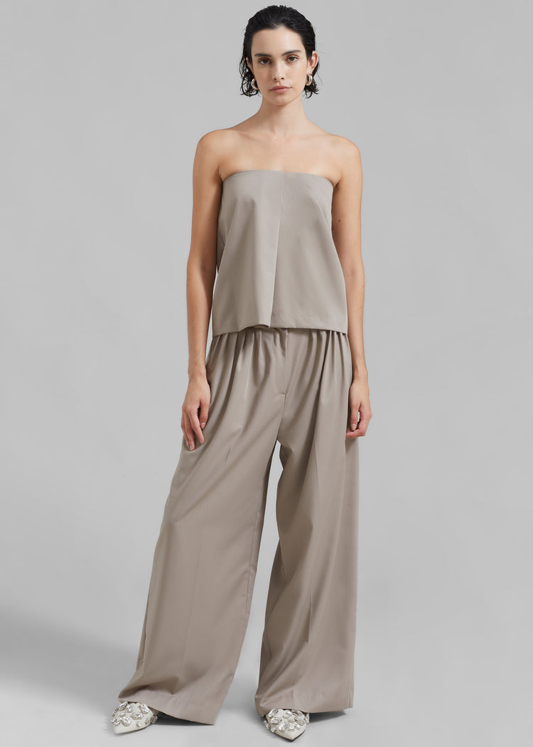 Catalina Pleated Trousers - Grey