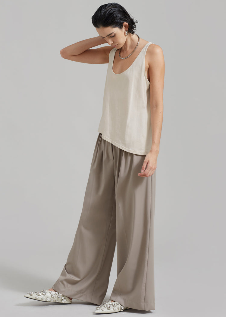 Catalina Pleated Trousers - Grey