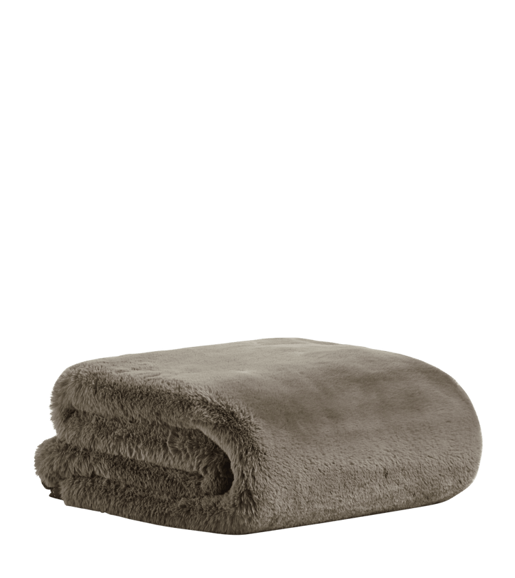 Faux Fur Throw - Truffle