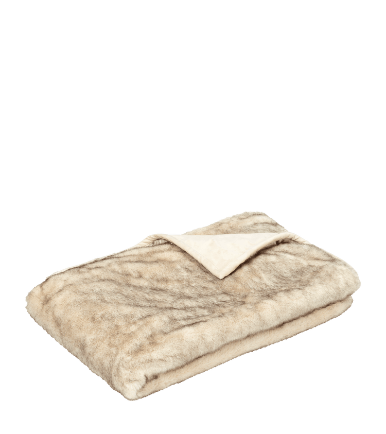 Faux Fur Throw - Wolf Grey