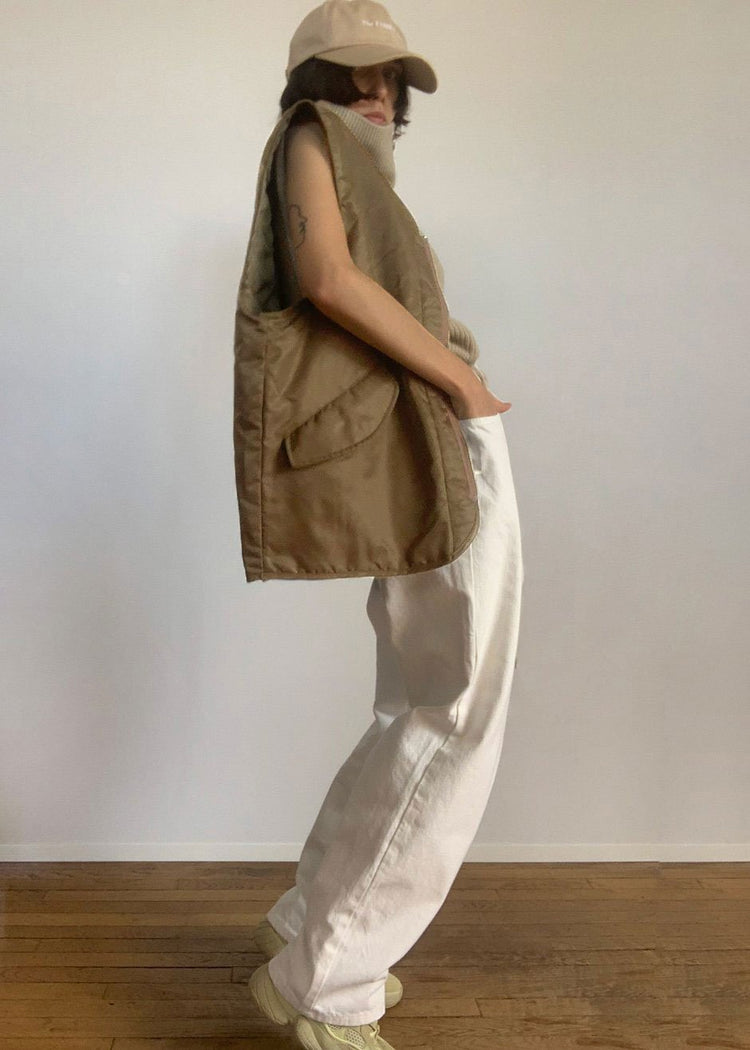 Gilet réversible Gaby - Marron kaki