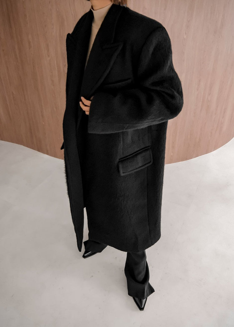 Manteau oversize John - Noir