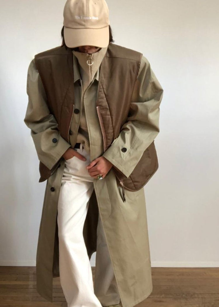 Gilet réversible Gaby - Marron kaki