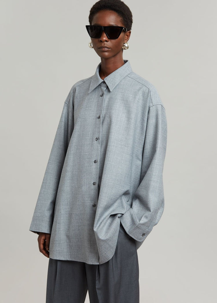 Chemise boutonnée Alanis - Gris orage