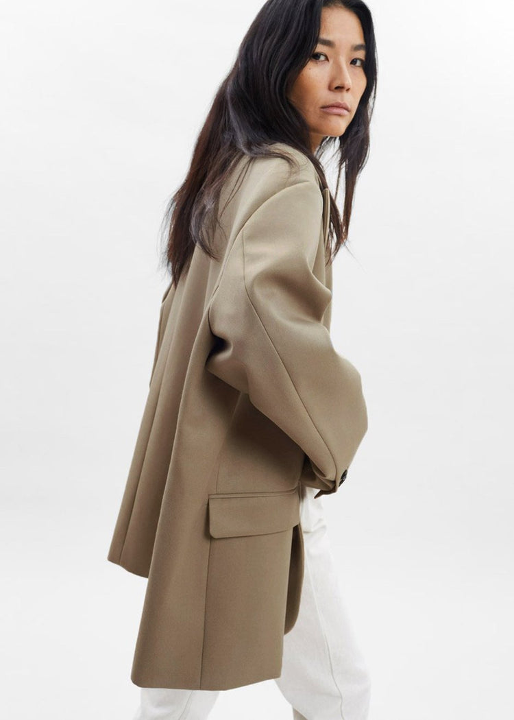 Blazer boyfriend oversize Frankie - Taupe désert