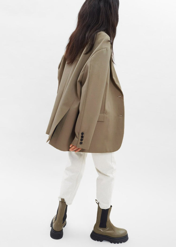 Blazer boyfriend oversize Frankie - Taupe désert