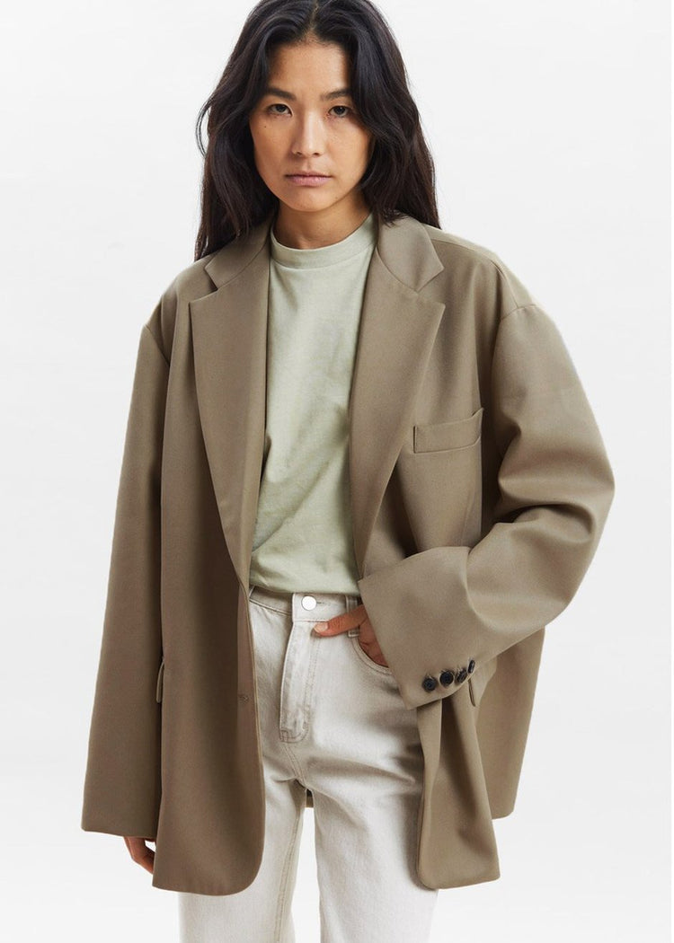 Blazer boyfriend oversize Frankie - Taupe désert