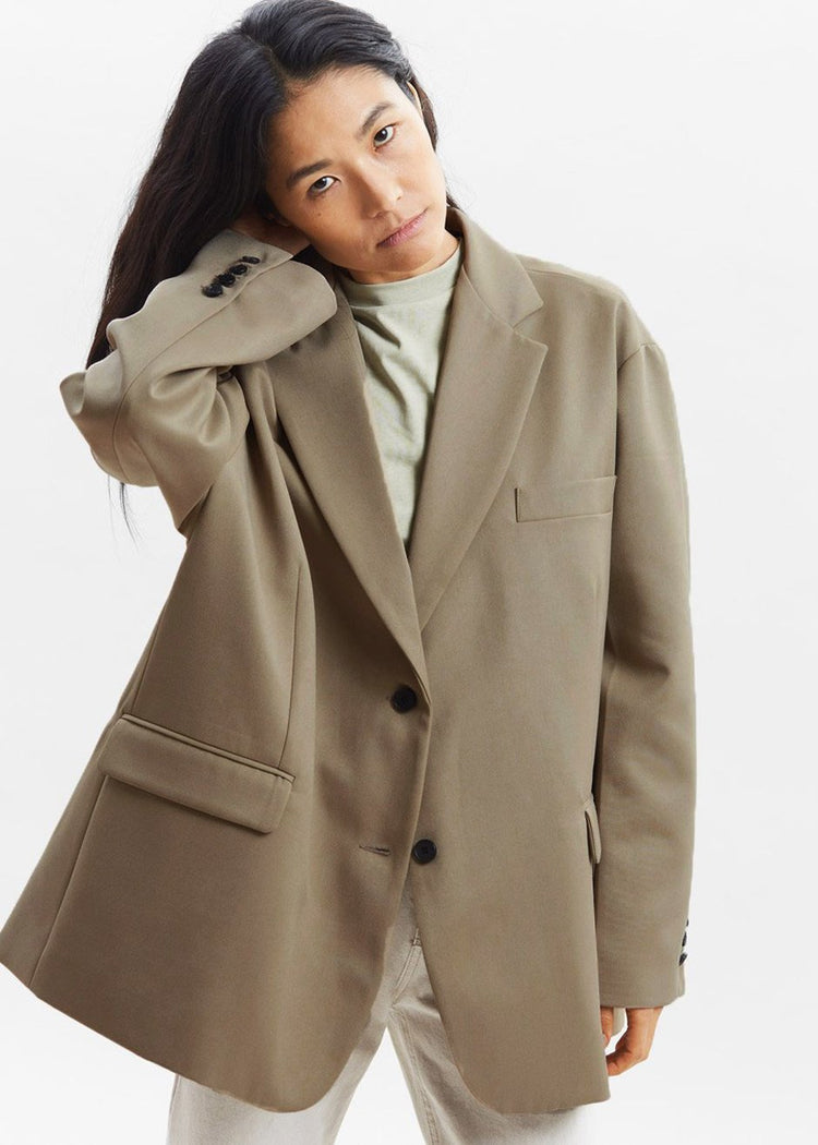 Blazer boyfriend oversize Frankie - Taupe désert