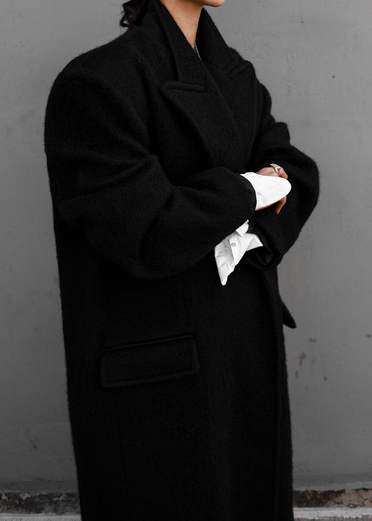 Manteau oversize John - Noir