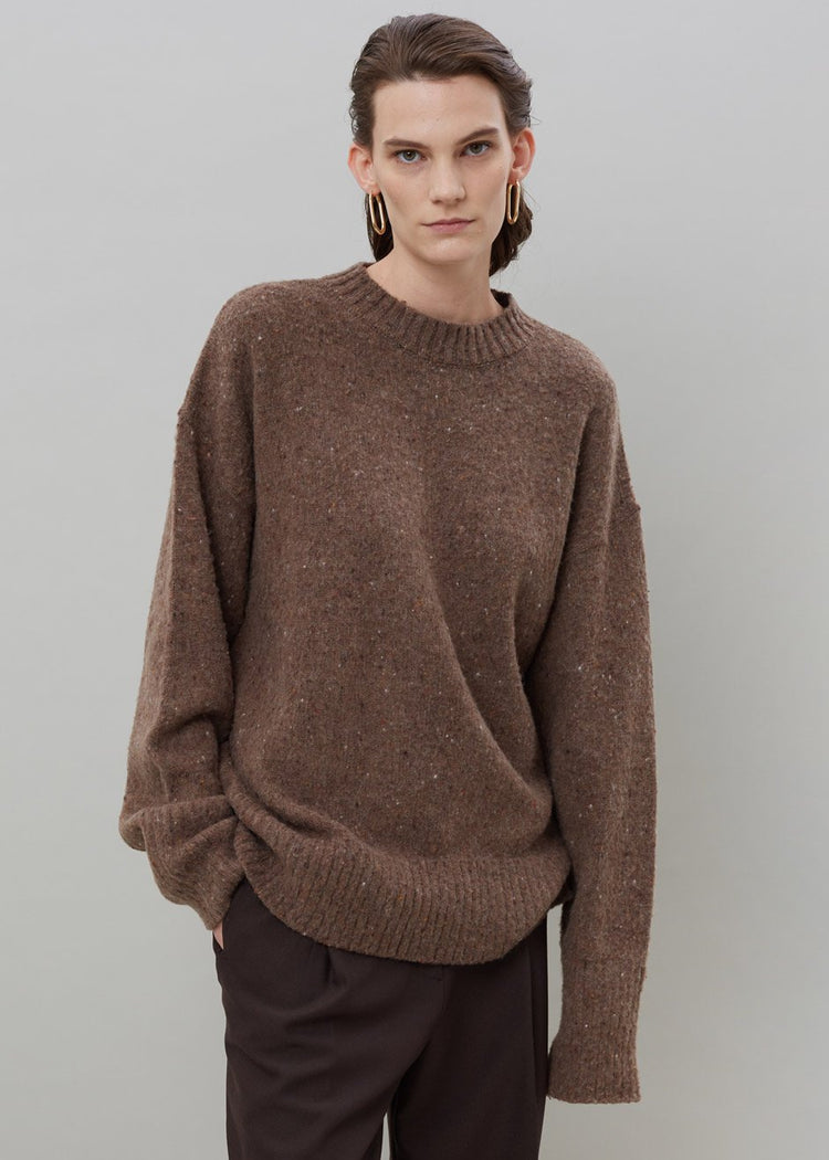 Abel Speckle Sweater - Brown Sweater breathe