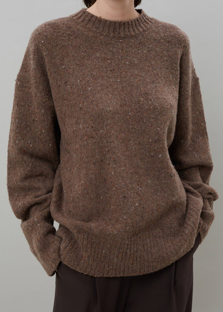 Abel Speckle Sweater - Brown Sweater breathe