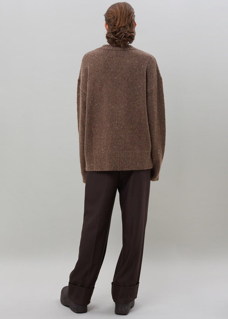 Abel Speckle Sweater - Brown Sweater breathe