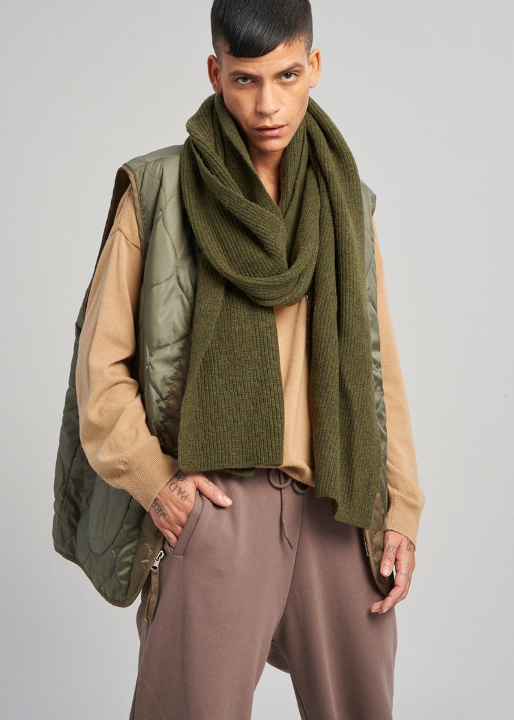 Anouk Quilted Vest - Khaki Brown Vest The Frankie Shop