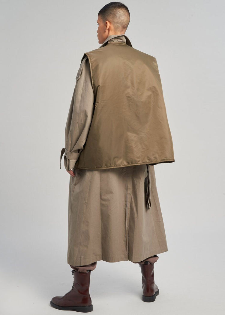 Gilet réversible Gaby - Marron kaki