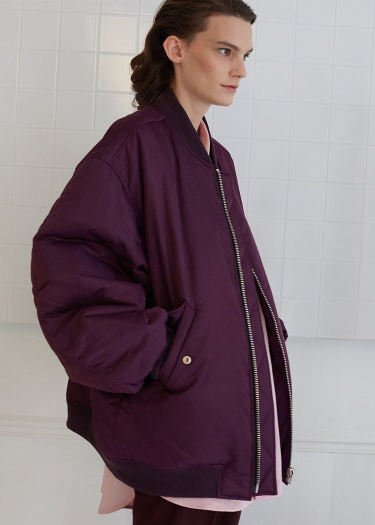 Astra Bomber Jacket - Royal Purple Jacket The Frankie Shop