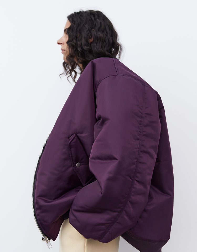 Astra Bomber Jacket - Royal Purple Jacket The Frankie Shop