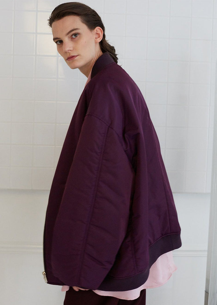Astra Bomber Jacket - Royal Purple Jacket The Frankie Shop