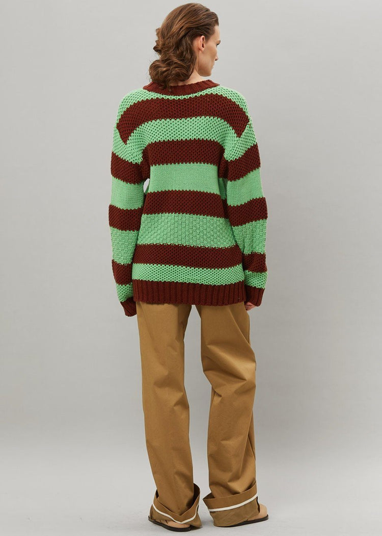 Banks Sweater - Brown/Green Sweater The Frankie Shop
