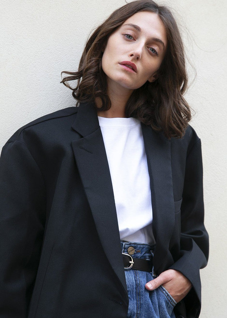 Black Oversized Boyfriend's Blazer Blazer Blossom
