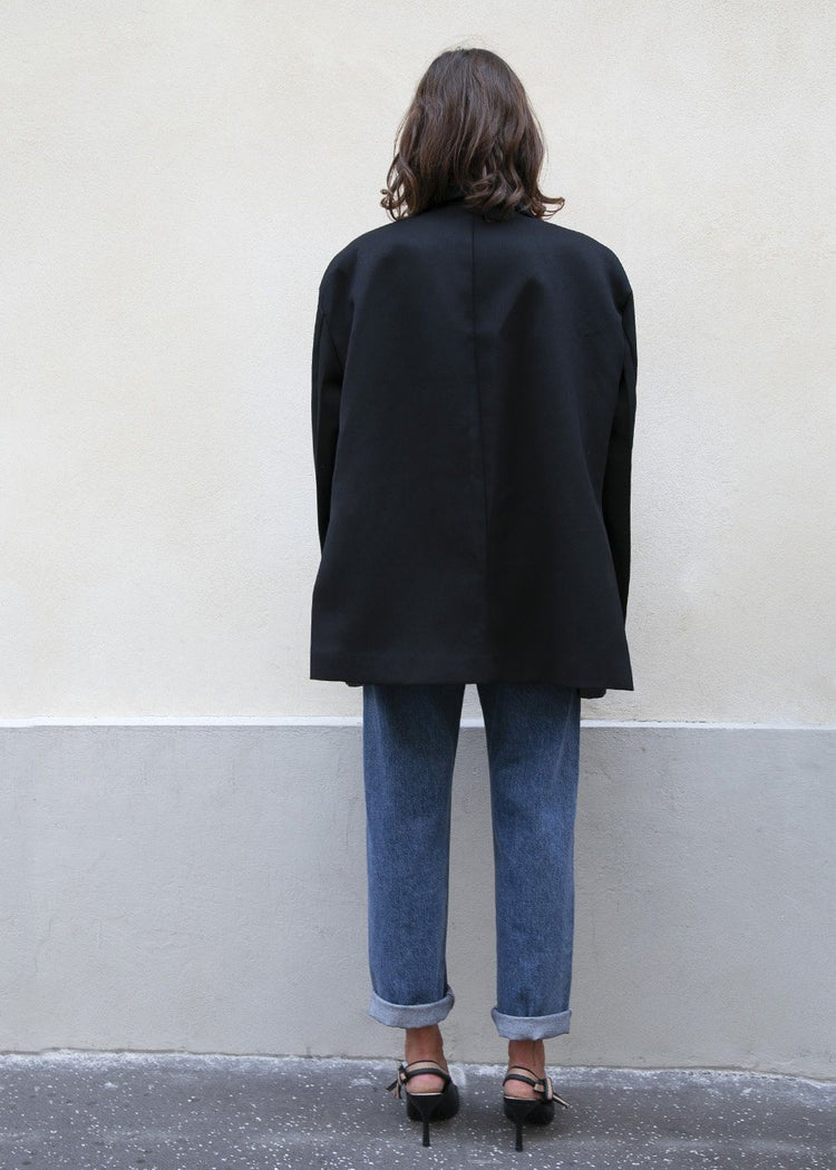 Black Oversized Boyfriend's Blazer Blazer Blossom
