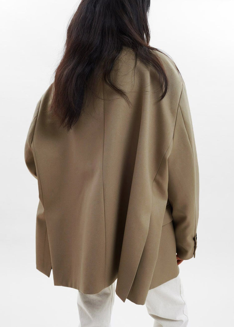 Blazer boyfriend oversize Frankie - Taupe désert