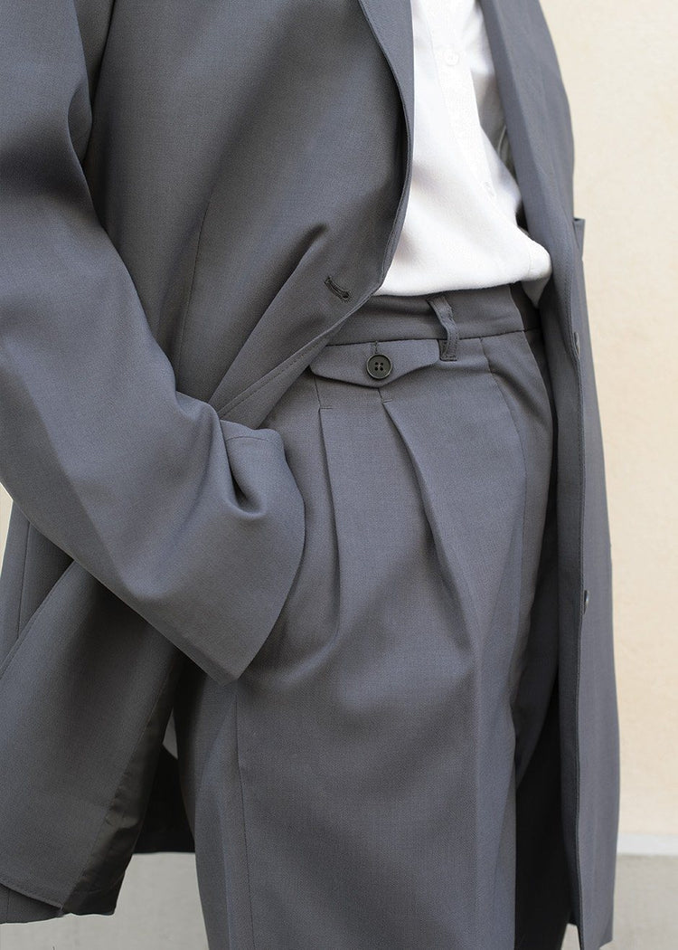 Graphite Notch Lapel Blazer Blazer More than Yesterday