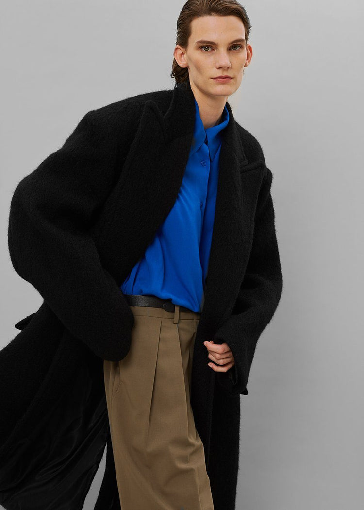 John Oversized Coat - Black Coat The Frankie Shop