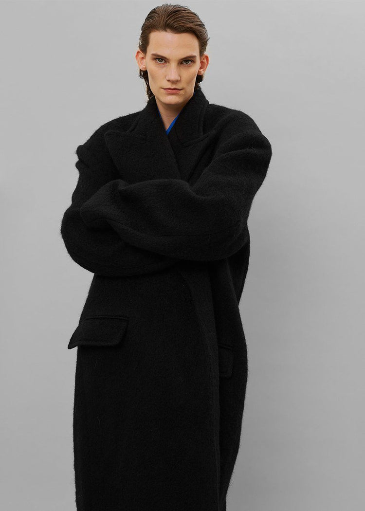 John Oversized Coat - Black Coat The Frankie Shop