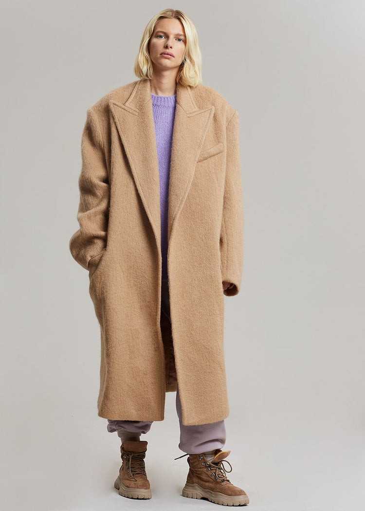 John Oversized Coat - Camel Coat The Frankie Shop