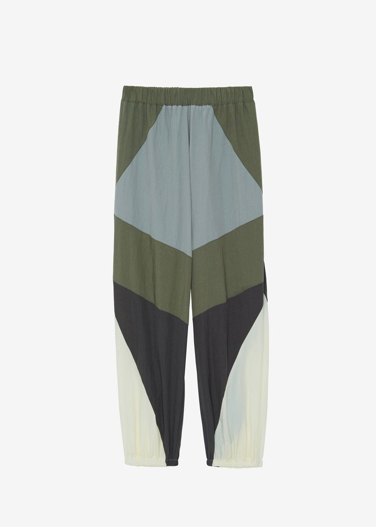 Kahlo Joggers - Green Combo Pants Black Fuchsia
