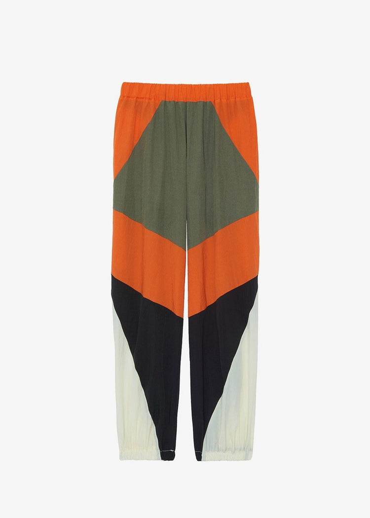 Kahlo Joggers - Orange Combo Pants Black Fuchsia
