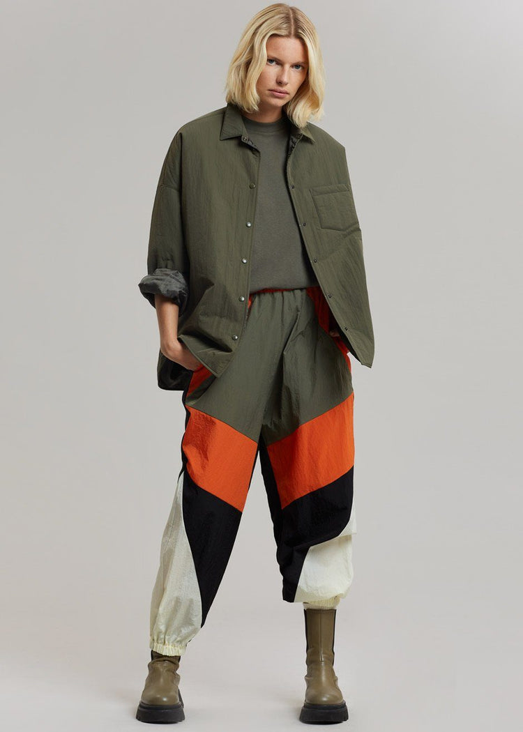 Kahlo Joggers - Orange Combo Pants Black Fuchsia
