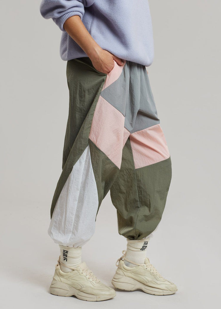 Kahlo Joggers - Pink Combo Pants Black Fuchsia
