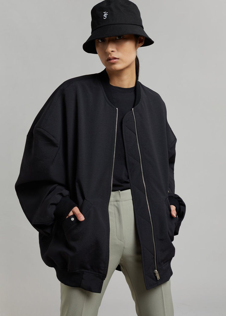Lumi Bomber Jacket - Black Jacket The Frankie Shop