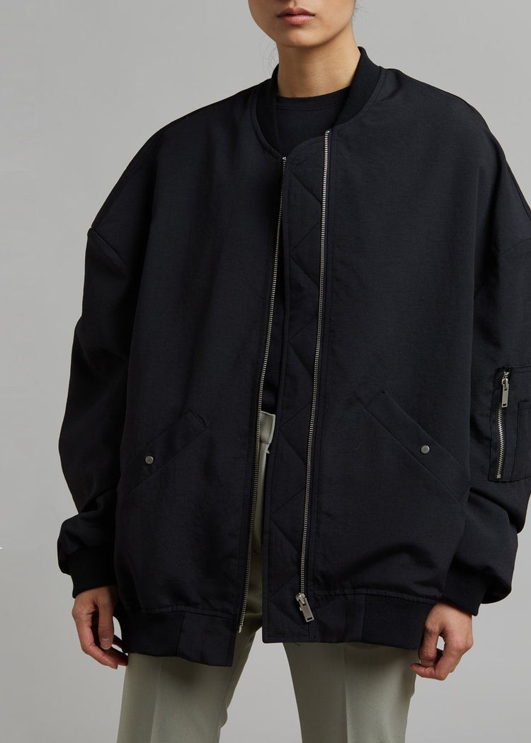 Lumi Bomber Jacket - Black Jacket The Frankie Shop