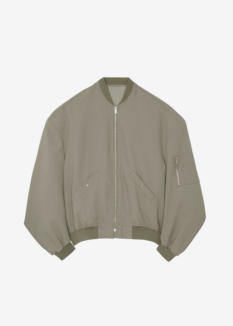 Lumi Bomber Jacket - Dark Olive Jacket The Frankie Shop