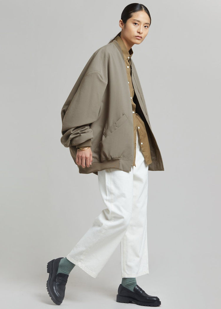 Lumi Bomber Jacket - Dark Olive Jacket The Frankie Shop
