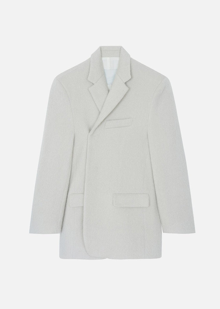 Mabel Fuzzy Oversized Blazer - Birch Blazer The Frankie Shop