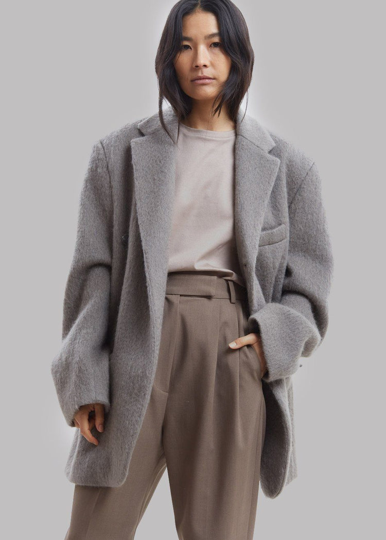 Blazer surdimensionné Mabel en duvet - Vison