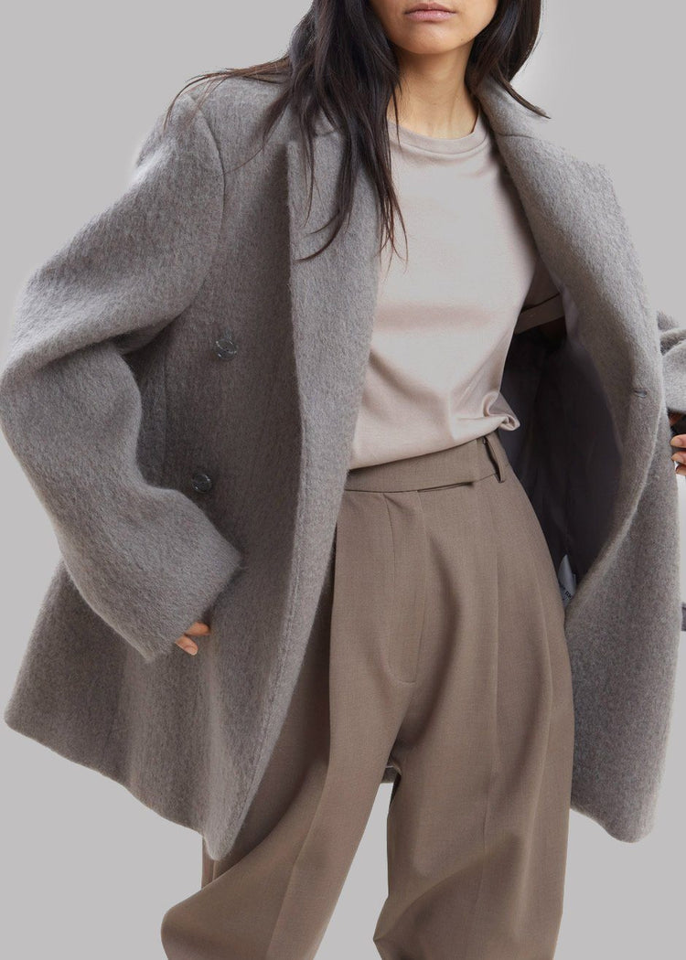 Blazer surdimensionné Mabel en duvet - Vison