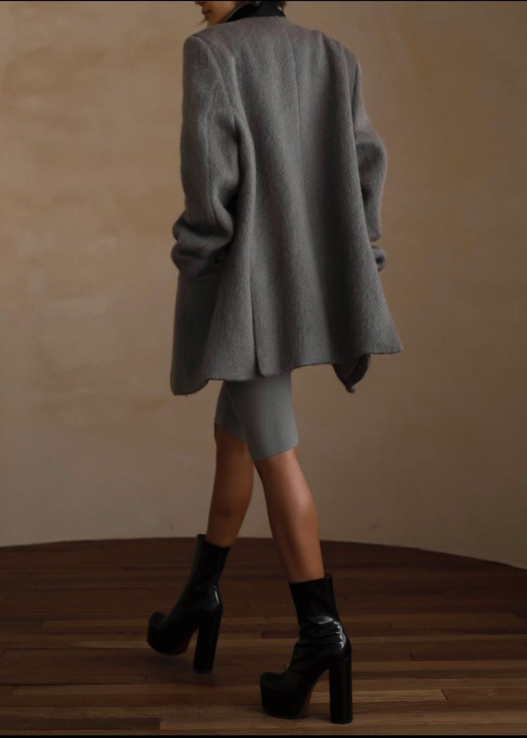 Blazer surdimensionné Mabel en duvet - Vison