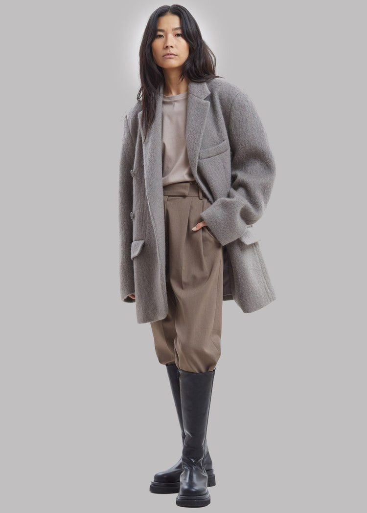 Blazer surdimensionné Mabel en duvet - Vison