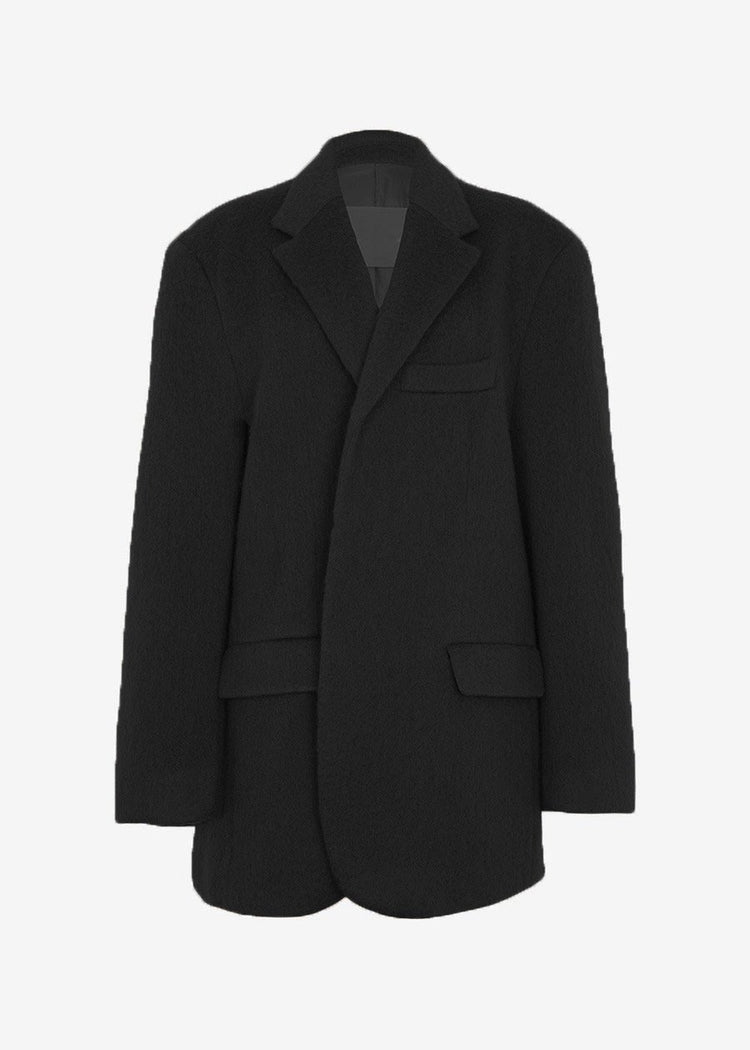 Blazer surdimensionné Mabel Fuzzy - Noir