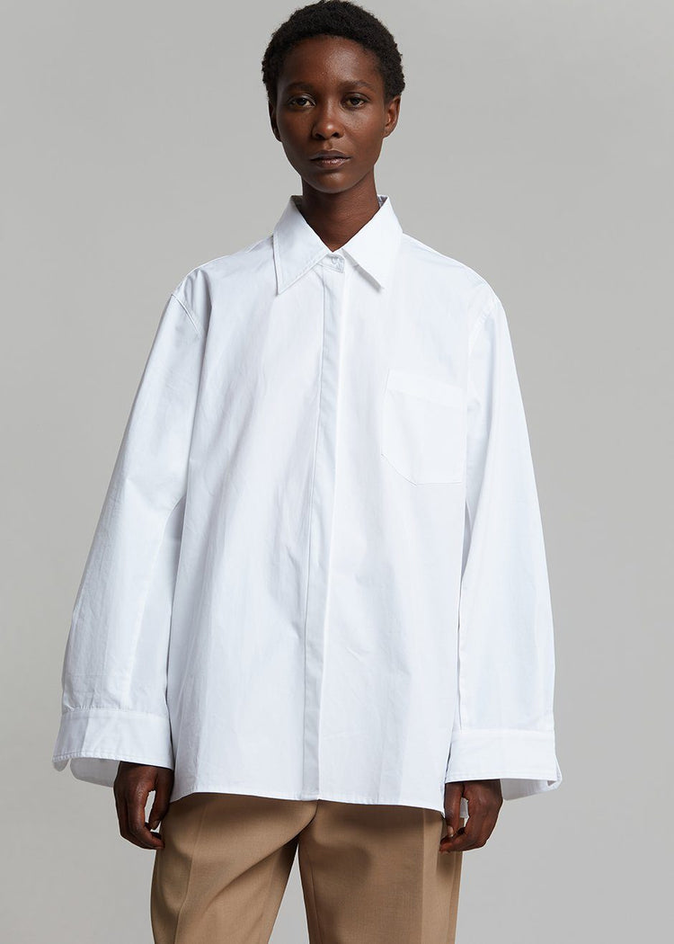 Mayim Oversized Shirt - White Shirt Paper Moon