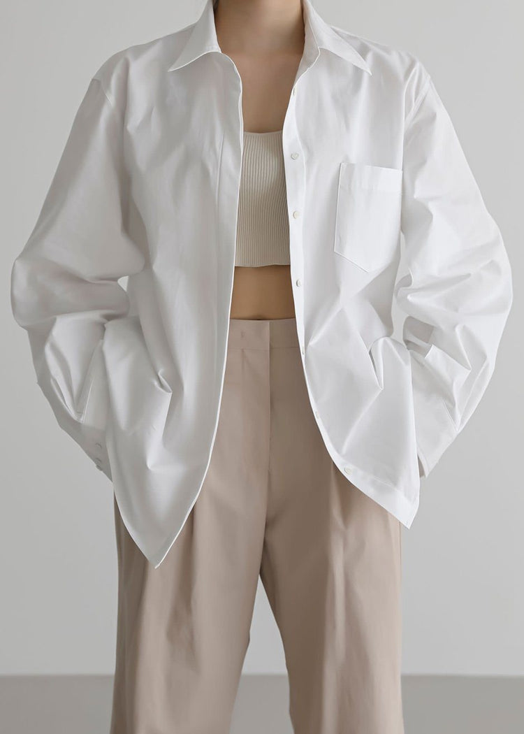 Mayim Oversized Shirt - White Shirt Paper Moon