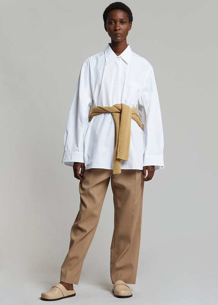 Mayim Oversized Shirt - White Shirt Paper Moon