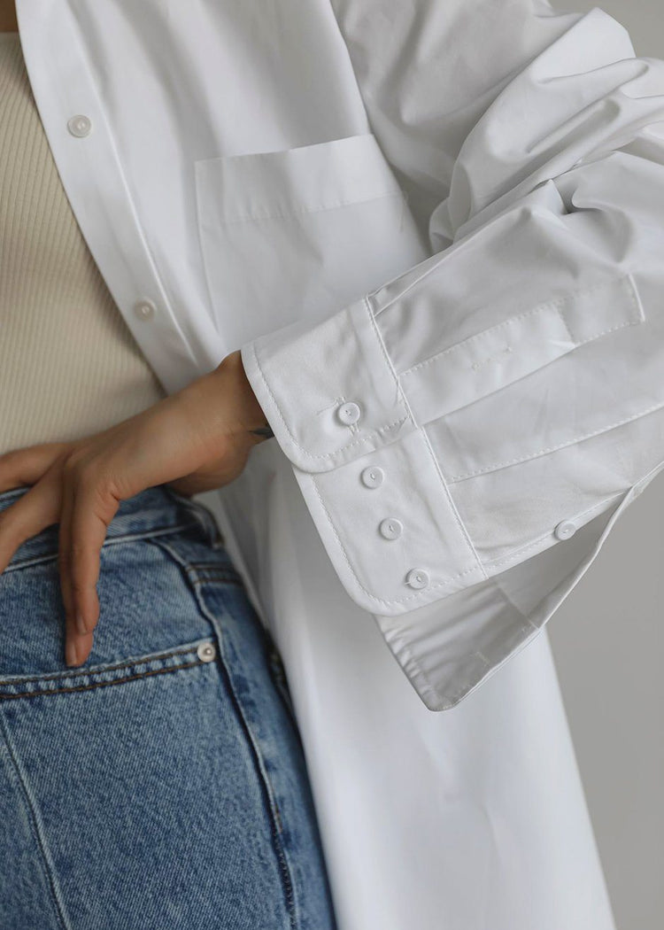 Mayim Oversized Shirt - White Shirt Paper Moon