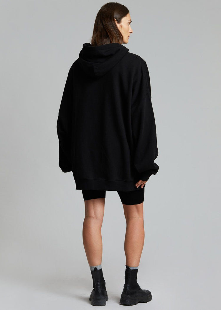 Moana Zip Hoodie - Black Sweatshirt The Frankie Shop
